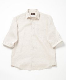 Men's Bigi(メンズビギ)/ALBINI 7分リネンシャツ/ベージュ