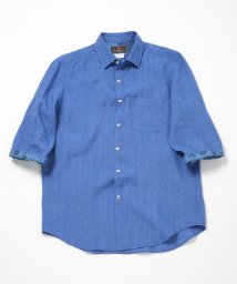 Men's Bigi(メンズビギ)/ALBINI 7分リネンシャツ/ブルー