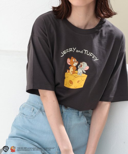 Honeys(ハニーズ)/トムとジェリー／Ｔシャツ/ブラック