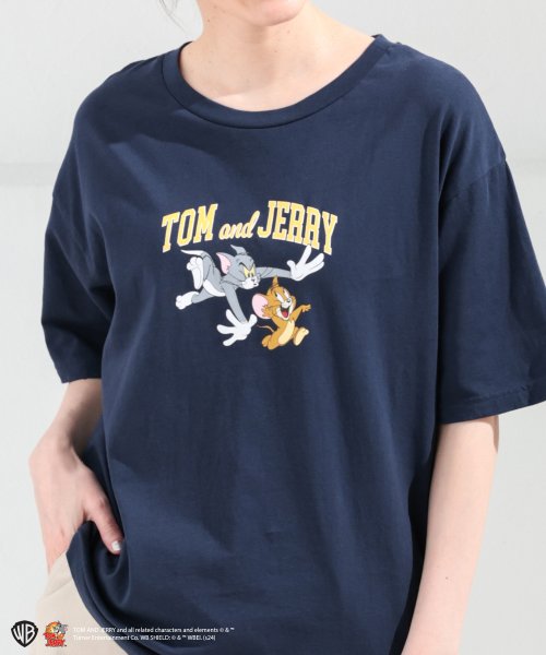 Honeys(ハニーズ)/トムとジェリー／Ｔシャツ/ネイビー