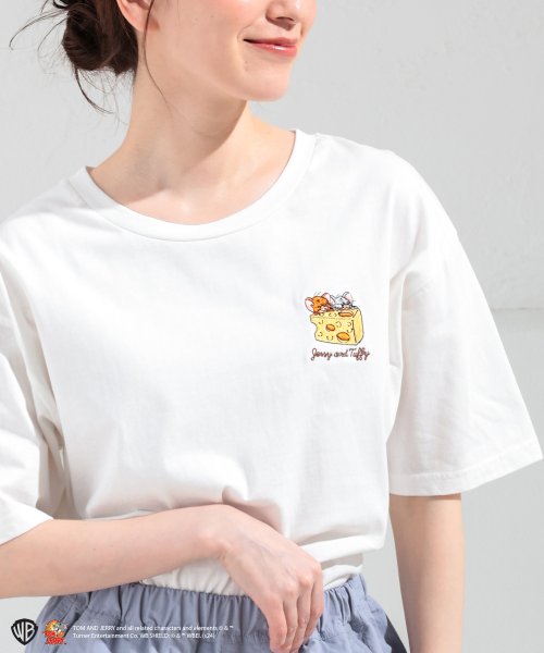 Honeys(ハニーズ)/トムとジェリー／Ｔシャツ/ホワイト