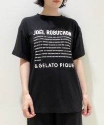 gelato pique(gelato pique)/【JOEL ROBUCHON】レーヨンロゴTシャツ/BLK