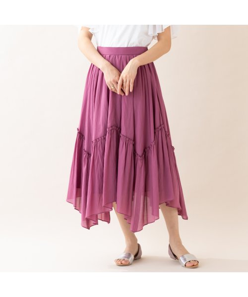 セール】トリアセコットンランダムフレアスカート(506095204) | ローズ  