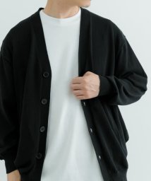 ITEMS URBANRESEARCH(アイテムズアーバンリサーチ（メンズ）)/ハイゲージ天竺ニット カーディガン/BLK