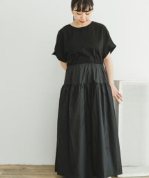 ITEMS URBANRESEARCH(アイテムズ アーバンリサーチ（レディース）)/ドッキングTシャツワンピース/BLK