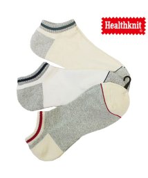 TopIsm/Healthknit ヘルスニット 3足セット スラブ スニーカーソックス アンクルソックス ショートソックス メンズ 靴下 レッグウェア インナー 下着 /504342358