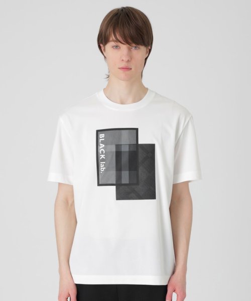BLACK LABEL CRESTBRIDGE(BLACK LABEL CRESTBRIDGE)/【BLACK lab.】テクニカルボックスグラフィックTシャツ/ホワイト