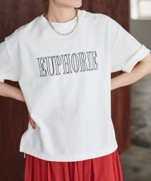 le.coeur blanc/EUPHORIE刺繍ロゴTシャツ/506036015