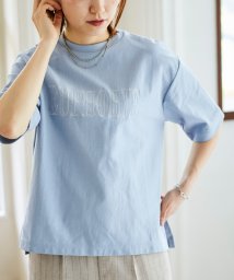 le.coeur blanc(ルクールブラン)/EUPHORIE刺繍ロゴTシャツ/ブルー
