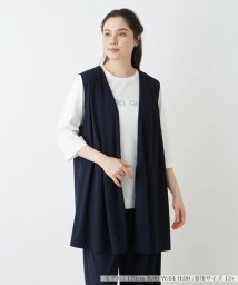 Leilian PLUS HOUSE(レリアンプラスハウス)/【店舗人気】洗えるベスト【Leilian WHITE LABEL】/ネイビー