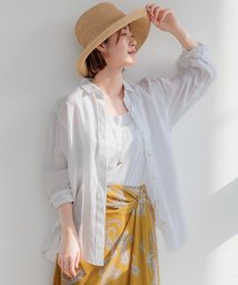 NIJYUSANKU（SMALL SIZE）(23区（小さいサイズ）)/【洗える】LIBECO ベーシック シャツ/ホワイト