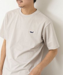 NOLLEY’S goodman(ノーリーズグッドマン)/《吸水速乾・UVカット》クジラ刺しゅう クルーネックTシャツ/グレーベージュ