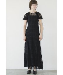 CLANE(クラネ)/LACE MINI PUFF SLEEVE ONEPIECE/BLACK