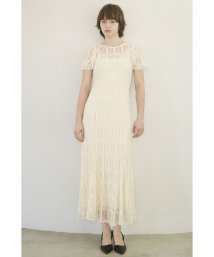 CLANE(クラネ)/LACE MINI PUFF SLEEVE ONEPIECE/IVORY