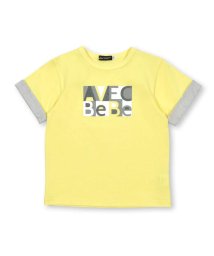 BeBe/【お揃い】グラフィックロゴプリント袖切り替え半袖Tシャツ(90~150cm)/506081682