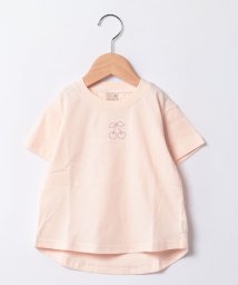 petit main(プティマイン)/【GOODPRICE・接触冷感】刺繍Tシャツ/ライトピンク