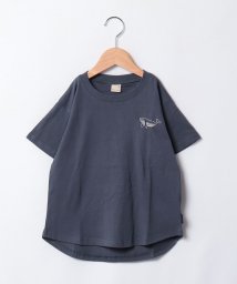 petit main(プティマイン)/【GOODPRICE・接触冷感】刺繍Tシャツ/ブルー
