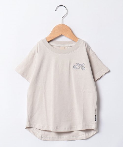 petit main(プティマイン)/【GOODPRICE・接触冷感】刺繍Tシャツ/ライトグレー