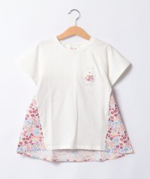 petit main/【スマイルシリーズ】らくちん花柄切替Tシャツ/506083598