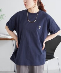NICE CLAUP OUTLET/ハスキーワンポイント刺繍Tシャツ/506084278