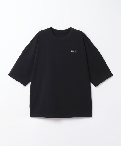 fila(men)(フィラ（メンズ）)/【フィラ】クルーネックオーバーサイズ半袖Tシャツ/ブラック