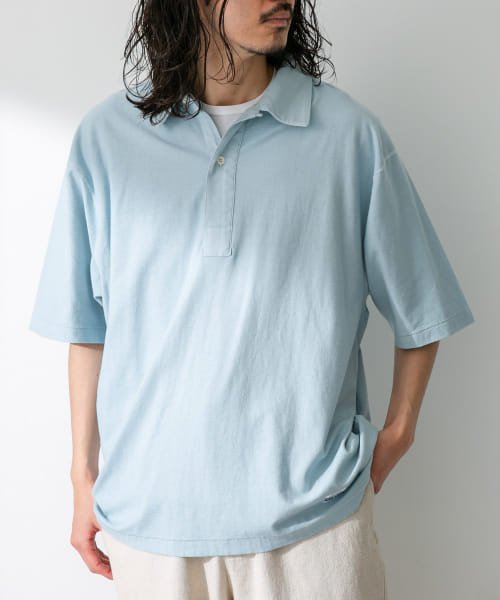 URBAN RESEARCH Sonny Label(アーバンリサーチサニーレーベル)/ARMY TWILL　Back Jersey Pullover Shirts/BLUE