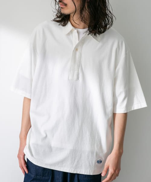 URBAN RESEARCH Sonny Label(アーバンリサーチサニーレーベル)/ARMY TWILL　Back Jersey Pullover Shirts/WHITE