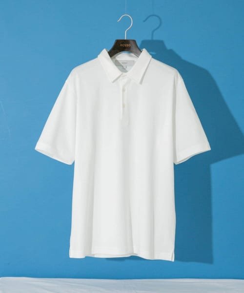 URBAN RESEARCH ROSSO(URBAN　RESEARCH　ROSSO（MEN）)/『XLサイズあり』『UR TECH』防汚加工 スタンダード半袖ポロシャツ/WHITE