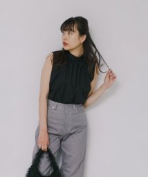 URBAN RESEARCH ROSSO(URBAN　RESEARCH　ROSSO)/F by ROSSO　バックタイノースリーブブラウス/BLACK