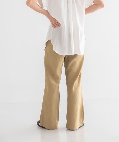リネンバイアスパンツ WHITE BEIGE