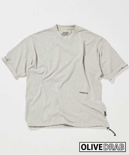 B.C STOCK(ベーセーストック)/OLIVEDRAB/ドローコードTシャツ/グレーA