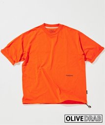 B.C STOCK(ベーセーストック)/OLIVEDRAB/ドローコードTシャツ/オレンジ