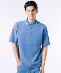 LACOSTE Mens/配色リブニットインディゴポロシャツ/506096131