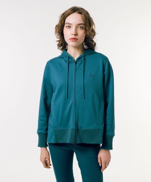 LACOSTE(ラコステ)/COOL MAXジップアップスウェットフーディー/エメラルド