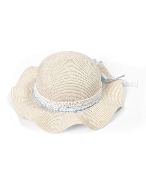 SLAP SLIP(スラップスリップ)/フレアプリムリボン付き帽子(48~54cm)/ホワイト