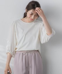 LAUTREAMONT(ロートレアモン)/【WEB限定】【11号あり】コットンスムース袖シアーカットソー≪洗濯機で洗える≫/ホワイト