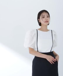 NATURAL BEAUTY BASIC/メッシュボリュームスリーブニット/506096270