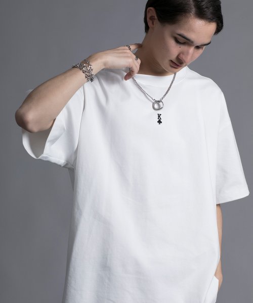 aimoha(aimoha（アイモハ）)/【aimoha neo】HEAVY COTTON POKER T－SHIRT/ホワイト