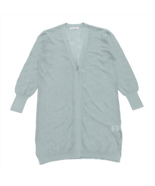 TOKYO SHIRTS/ニット 透かしトッパーカーディガン ブルーグリーン レディース/506096675