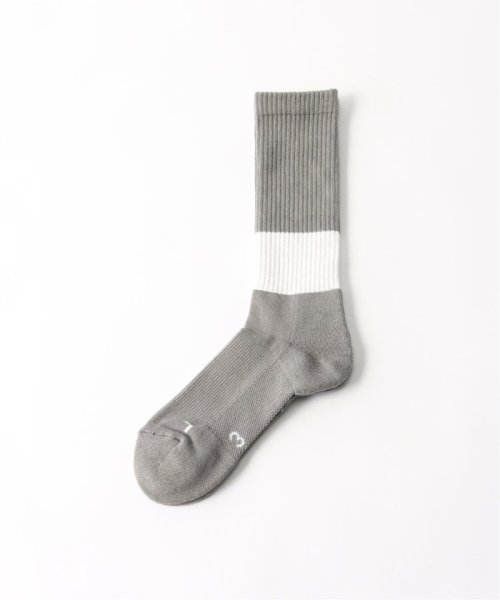 JOURNAL STANDARD(ジャーナルスタンダード)/Goldwin / ゴールドウィン C3fit Daily Soft Pile Border socks GC23383/グレーA