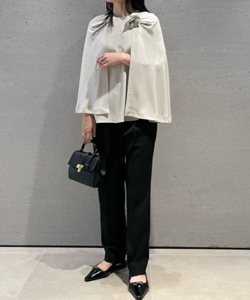 コサージュブラウステーパードパンツSET 5cm 予めご了承ください 総丈 ウエスト ヒップ 股上 2cm 股下 わたり幅 裾幅