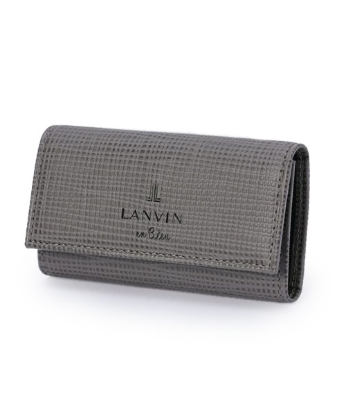 LANVIN(ランバン)/ランバンオンブルー キーケース メンズ レディース ブランド レザー 本革 カード収納付き 4連 LANVIN en Bleu 529612/グレー