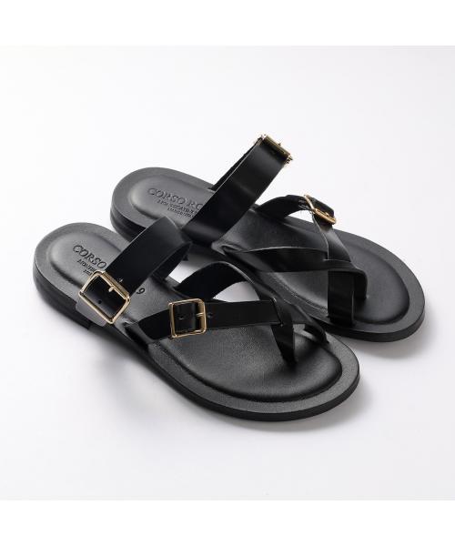 コルソローマ9 エナメルサンダル ブラック 23.5cm 残り22cm 23cmのみ