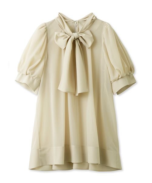 バックリボンブラウス 予めご了承ください