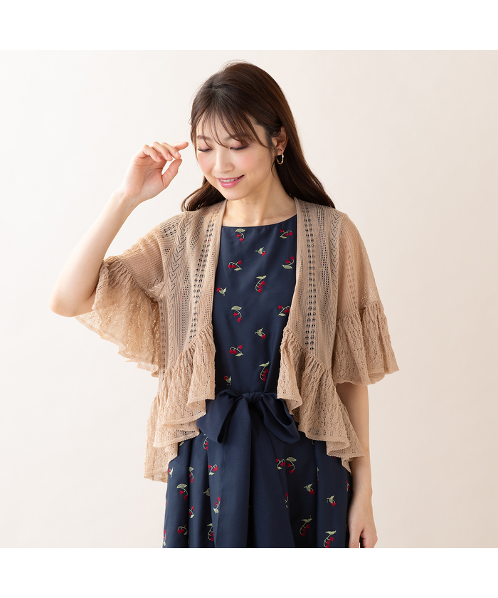 ニット セーター ハート透かし編みニットボレロ レディース ハート透かし編みニットボレロ | outlet | axes femme online shop