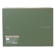 cinemacollection/Mnemosyne x kleid リングノート A4W notebook Olive Drab 新日本カレンダー ビジネスノート 方眼ノート 2mm方眼罫 グ/506097302