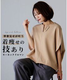 Ehre style/華奢見せが叶う！着やせの技ありキーネックドルマン/506097385