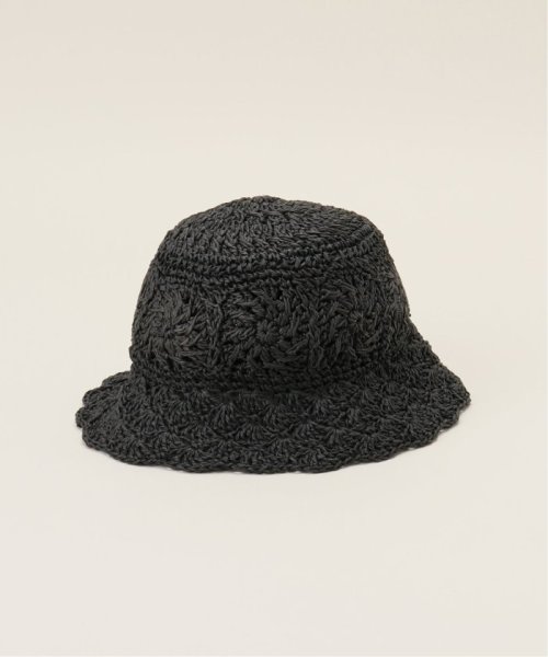 U by Spick&Span(ユーバイ　スピック＆スパン)/【WYETH/ワイエス】 Camille Straw Bucket Hat/ブラック