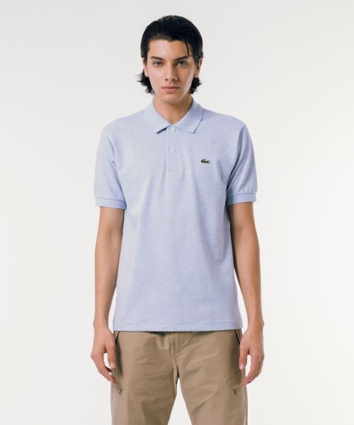 LACOSTE Mens(ラコステ　メンズ)/『L1264』定番半袖ポロシャツ（杢糸）/ライトブルーグレー
