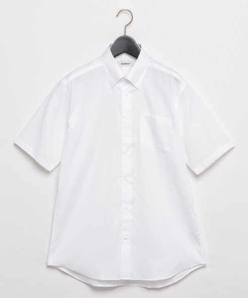 D'URBAN(ダーバン)/ホワイトバスケットドレスシャツ　(スナップダウン)/ホワイト